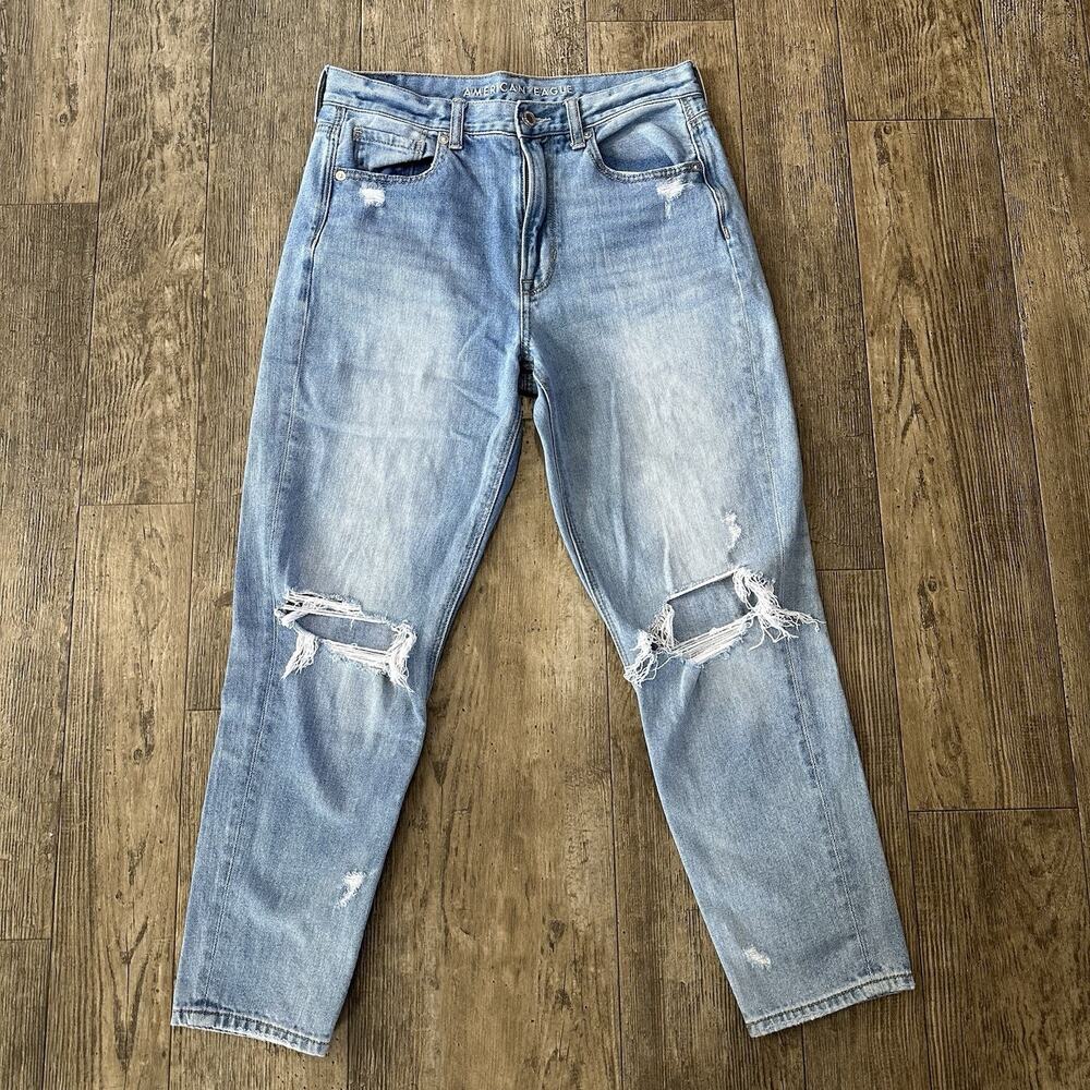 American Eagle MOM JEAN Womens Size 6 Short High Rise Jeans Denim Pants 29x25